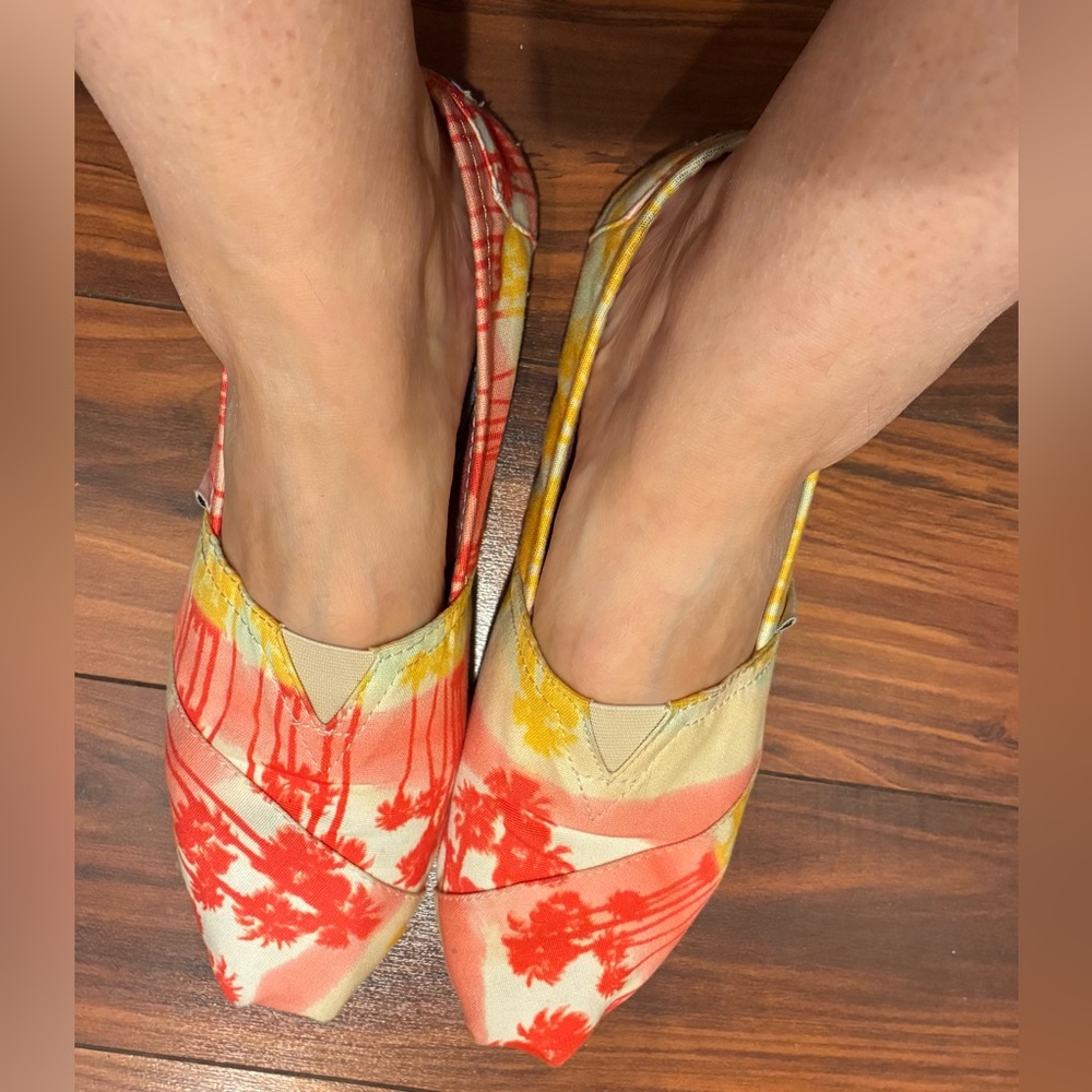 Toms shoes with palm trees
